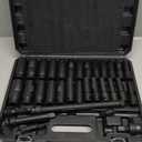 OTLOOMTBT 32PCS 1/2" Drive Impact Socket Set - Heavy Duty Industrial-Grade Deep Sockets, Metric/SAE Full Set with Extension Bar, Cr-V Steel Corrosion-Resistant Coating & Premium Storage Case