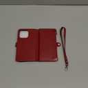 XcaseBar for iPhone 14 Pro 6.1" Wallet case with RFID Blocking Zipper Credit Card Holder, Flip Folio Book PU Leather Phone case Shockproof Cover Women Men for Apple 14Pro case Red