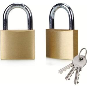 ABRAFOX Solid Brass Same Keyed Padlock keyed Alike Lock-1-9/16 inch 40mm 2pack