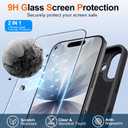 Magnetic for iPhone 17 Case [Compatible with MagSafe] [Soft Anti-Scratch Microfiber Lining],Premium Silicone with Screen Protector,Shockproof Protective Phone Case 6.3",Black
