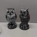 Hausse 2 Pack Fake Horned Owl Bird Scarecrow Decoy, Plastic Deterrents, Halloween Decoration, Nature Enemy Pest Repellent for Outdoor Garden Yard