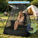 1 Person Pop Up Mosquito Net Tent for Chair with Stakes and Storage Bag, One Size