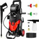 High Pressure Power Washer with 4 Quick Connect Nozzles Portable Cleaning MachineFoam Cannon - Filter - Inlet HoseCars/Fences/Driveways/Home/Patios