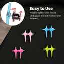 4 x 4 Star Buttons Pant Waist Tightener, Adjustable Pant Clips for Waist Tightener, Instant Reusable Jean Buttons for Loose Jeans, No Sewing & No Tool Required