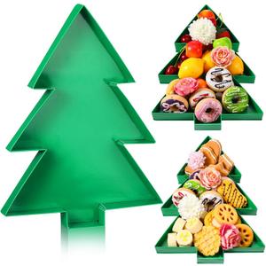 Christmas Tree Charcuterie Boards Cheese Board Green Christmas Tree Charcuterie Platter and Serving Tray Plate Party Decoration for Salad Candy Snack