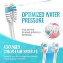 6 x Toothbrush Replacement Heads Compatible with Waterpik Sonic Fusion 2.0 & Flossing Toothbrush SF01/SF02/SF03/SF04, Replacement Heads with Dupont Nylon & Color Fade Bristles - 6 Pack
