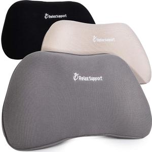 RELAX SUPPORT RS1 Lumbar Support Pillow - Office Chair Back Support - Chair Cushion for Back Pain Uses ArcContour Special Patented Technology Has Unique Lateral Convex Shape for a Pain Free Back
