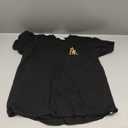 Classic Black Tee with Gold Oriental Graphic, Size S 