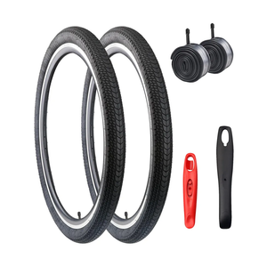 MEGHNA Mountain Bike Tire 26/27.5 x 2.125 Inch With Tire Lever - Foldable Replacement for Cruiser, Mountain, Folding, BMX, and City Bikes