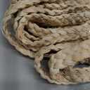 FINGERINSPIRE 10.9 Yards Linen Straw Ribbon for Hat Making, 0.9 Inch Wide, Beige, Rustic, Letter Print, Casual Occasion