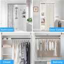 Shower Curtain Rod 30 to 64 Inches 2Pack, Spring Tension Curtain Rod Black Tension Rods Spring Rods Expandable for Window, Wardrobe, Doorway, Kitchen