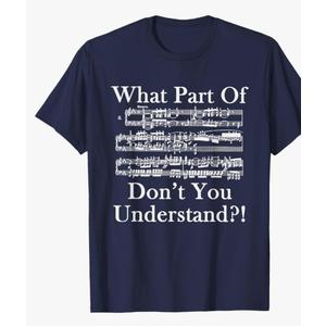 What Part Of Music Don't You Understand Funny Music Note T-Shirt Medium Blue
