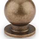 10 Pack Antique Brass Cabinet Knobs 1 Inch Round Drawer Knobs for Kitchen Bathroom Bedroom