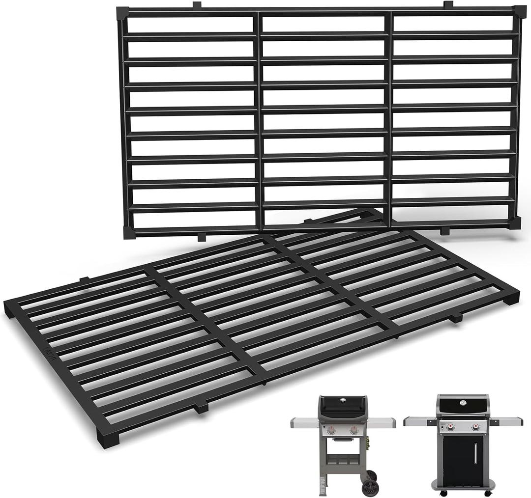 Grill Parts for Weber Spirit E210, Spirit II E210, E/S220, 17.5" Grill Grates for Weber Spirit 200 Series Grills with Front Control, Porcelain Enameled Cast Iron Grate for Weber Spirit 2 E-210, E220
