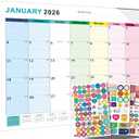 Dayvorax 2026-2027 Desk Calendar - 22" x 17", 18 Month Calendar Jan 2026 - Jun 2027, Large Monthly Desktop Calendar with Daily Blocks, Thick Paper, Corner Protectors - Colorful (3 Stickers Included)