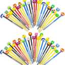 50 Pack Assorted Colorful Cartoon Animal Pencil With Erasers Toppers,Number 2 Fun Pencils For Kids,Bulk Party Favor Supplies for Ages 3-5 Classroom Novelty Design Birthday Gift