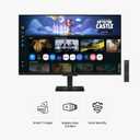 Samsung 32-Inch M5 (M50F) Series FHD Smart Monitor with Streaming TV, Speakers, HDR10, Gaming Hub, Multiple Ports, Workout Tracker, Vision Accessibility Tools, Black, LS32FM502ENXZA