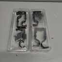 eletriace Curtain Rod Bracket Heavy Duty Adjustable Window Hardware Rod Holders Hanger for 1 inch Rods, Set of 6 (Black - Adjustable)