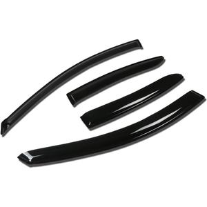 Auto Dynasty 4Pcs Tape-On Window Visor Compatible with 2010 2011 2012 2013 Mazda 3 Sedan 2010-2013, Deflector Rain Guard, Acrylic Black (10-13 Mazda 3 4-Door)