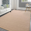 Pettop 7x10 Grey Area Rugs for Living Room Bedroom, Thickened Memory-Foam Throw Carpet, Modern Minimalist Super Soft Kids Boys Girls Rug, Non-Slip and Washable Carpets for Dorm Home Decor, Beige