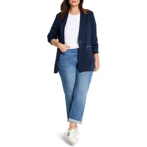 NIC+Zoe Ponte Zip Jacket, Dark Indigo, 3X