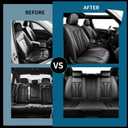 Car Seat Covers Fit for (5 Seats) Chevy/Chevrolet Colorado 2015-2025 2026, Full Set Premium Leather, Waterproof-Breathable, All-Weather Seat Cushion Protecto & Airbag Compatible, All Black
