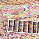 icceemee 48 Rolls Fruit Theme Washi Tape Set, Writable Decorative Tapes for Scrapbooking, Junk Journal Supplies, Bullet Journaling, 0.39"x79" per Roll