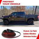 Fender Flare Seal Gasket & Edge Trim - Rubber Seal for Car & Truck Wheel Wells, Bonds with Automotive-Grade Adhesive Tape, T-Style, 18' Length