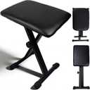 Keyboard Bench X-Style Height Adjustable 16-20in Padded Cushion Piano Stool Bench Keyboard Chair for Keyboards Piano. (Thin Version)