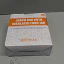 Fimibuke Bento Lunch Box for Kids Adult, 3-4 Compartment 60OZ Toddler Lunch Box Container with Leakproof 8OZ Insulated Food Jar, Sauce Jar, Utensil for School Boys Girls, BPA-Free Dishwasher Safe (B11.Fuchsia & Teal)