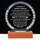 YWHL Boss Gifts for Men Women, Crystal Keepsake Plaque World's Best Boss Gifts, Thank You Farewell Gift for Female Leader Supervisor, Boss's Day Retirement Gift for Bosses Home Office Decoration