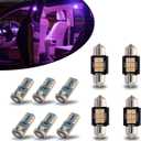 iBrightstar 31mm DE3175 DE3021 194 168 T10 LED Bulbs 3030 Chipset Error Free for Car Truck Interiors Dome Map Door Courtesy License Plate Lights pack of 10, Purple
