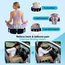 Car Seat Cushion - Premium Gel & Memory Foam Office Chair Cushions for Back,Sciatica,Coccyx,Tailbone Pain Relief, Driver Pillow for Auto, Gaming,Desk, Wheelchair,Truck (Black)