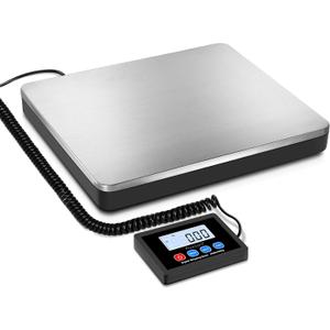 Fuzion Shipping Scale 440lb x 10g Accuracy, Postal Scale with Hold/Tare, Digital Shipping Scale for Packages Small Business, Luggage, Battery & AC/DC Adapter