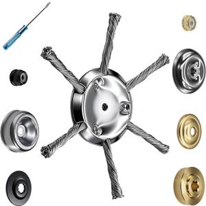 OXT Steel Wire Grass Trimmer Head, 2025 New String Trimmer Replacement Head, 6 Inch Steel Wire Weed Trimmer Head, Weed Eater Blade Remover with Adapter Kit Tool for Lawn Mower Tray