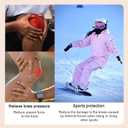 Silicone Knee Pads,Adhesive Knee Brace KneePad for Skiing Skating,Snowboarding,Ateboarding,Roller Skating,Rollerblading,Dancing,Unisex,Light Skin,M