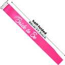 2 x Bride to Be Sash, Funny Bachelor Sashes for Future Bride Engagement Gift Idea Wedding Party Decorations Bachelorette Party Supplies, Hot Pink + Silver(Bride to Be)