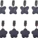 8 Pack Tablecloth Weights, Floral and Butterfly Shaped Heavy Hanging Stone Pendant Table Cloth Weight for Outdoor Picnic Dining Tables Kitchen Linens and Indoor Curtains with Metal Clips