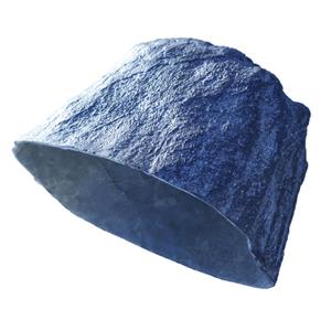 Unique Rounded Yellow Faux Rock Cover, Thickened Resin Yard Well Cover, Fake Landscape Rock for Landscaping, 17.7 x 13.0 x 11.6 in Weatherproof Artificial Rock Cover