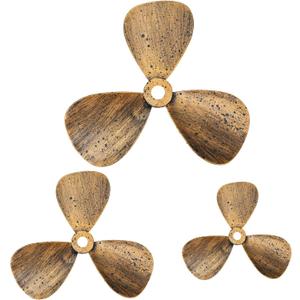 Gisafai 3 Pcs Metal Nautical Ship Propeller Wall Decor Nautical Wall Art Decorative Boat Plane Propeller Rustic Vintage Decor for Home Ship Airplane