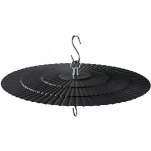 11.5" Metal Bird Feeder Rain Guard - Classic Black Dome Shield Umbrella Cover - Heavy Duty Weather Baffle for Outside Hanging Bird Feeders