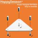 Happyseason 3-Pack Acrylic Football Stand, Basketball Stand with Stainless Steel Rods, Soccer Ball Holder, Volleyball Holder, Round-Edge Rack for Balls, Easy to Assemble (Clear)