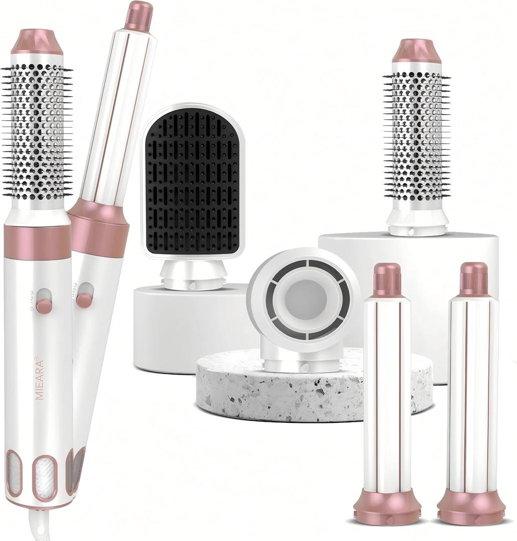 5 in 1 Hair Air Styler, Ionic Hair Dryer Brush Hot-Air Curlers, Multi Hair Styler, Blow Dryer for Fast Drying Straightening Volumizing Curling Styling