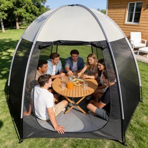 Screen House Tent Portable Canopy with Floor Mosquito Net Outdoor Room Perfect for Patio Backyard Gazebo Picnic Mesh.