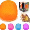 Squishy Fidget Toys Stress for Kids and Adults, Super Solid Squeeze Ball, Sensory for Stress Relief, Birthday, Easter Basket Stuffers and Party Favors(Orange)