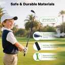 Kids Golf Clubs Set for Boys & Girls Ages 3-12, Junior Golf Set with Stand Bag, Driver, Hybrid, Irons & Putter, Youth Golf Club Set Right Handed, Blue, 57–63 in