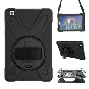 Case for Samsung Galaxy Tab A 8.0 2019 (SM-T290/T295/T297),Portable Heavy Duty Dropproof Protective Cover Case with 360 Rotating Stand,Handle & Shoulder Strap,Stylus Pen (New Black)
