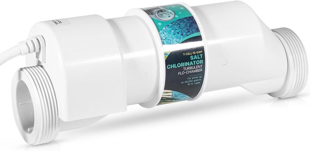 W3T-CELL-15 Turbo Salt Chlorination Cell for Hayward In-Ground Swimming Pools up to 40,000 Gallons, Replaces T-CELL-15 and T-CELL-15-SWP