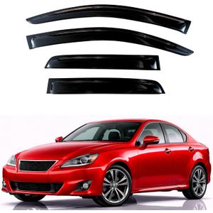 KPY Rain Guards Fit for 2006-2013 Lexus IS250 IS350, Out-Channel Window Visors Vent Wind Deflectors 4PC, Car Accessories for 06-13 Lexus is Series