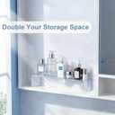 2-Pack Acrylic Medicine Cabinet Organizer, Clear Bathroom Shelves with 2 Non-Slip Pads for Vanity & RV Storage (2 x 11.4x3x3.7in)